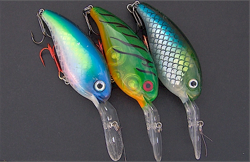 Fishing lures with box and dividers, deepdivers, crankbaits