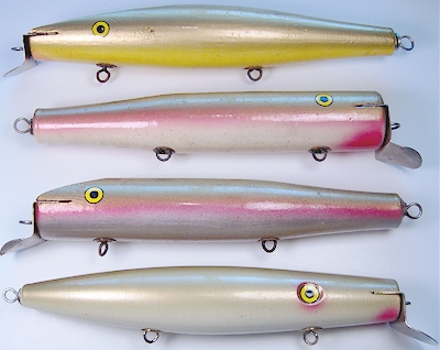 2 Lure Lot.Unknown age HEDDON BRUSH POPPER Group. Surface TOPWATER Baits  NICE!