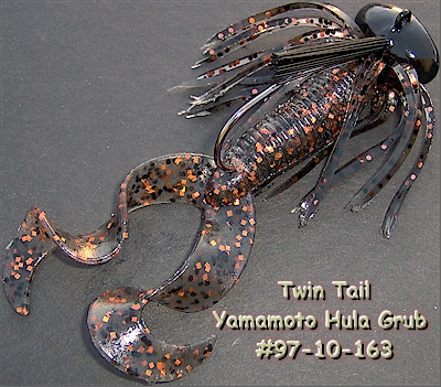 GARY YAMAMOTO Scented Soft Lure Skirted Double Tail H-GRUB 5in