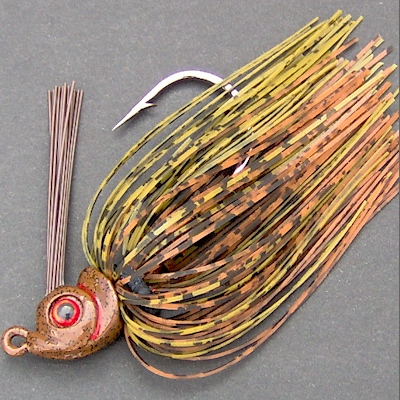 1 Ounce Bottom Squid Jig - Med Green - Umbrella