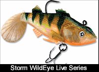 4) Packs Storm 4 Boom Shad 1/4 Oz Swimbaits Natural Green Perch Brand New