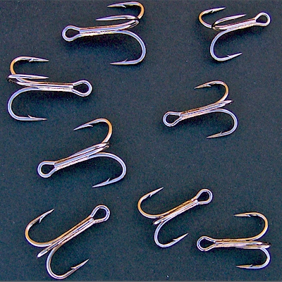 Buy Mustad 36329BLN Treble Hooks 1/0 Qty 6 online at