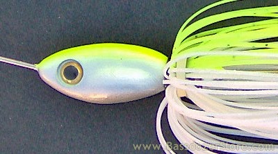 Bassdozer's Heavy Duty Chartreuse White Spinnerbaits for Bass