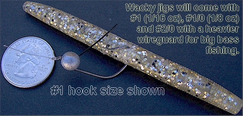 Bassdozer's Custom Wacky Jig Heads with Weedguard